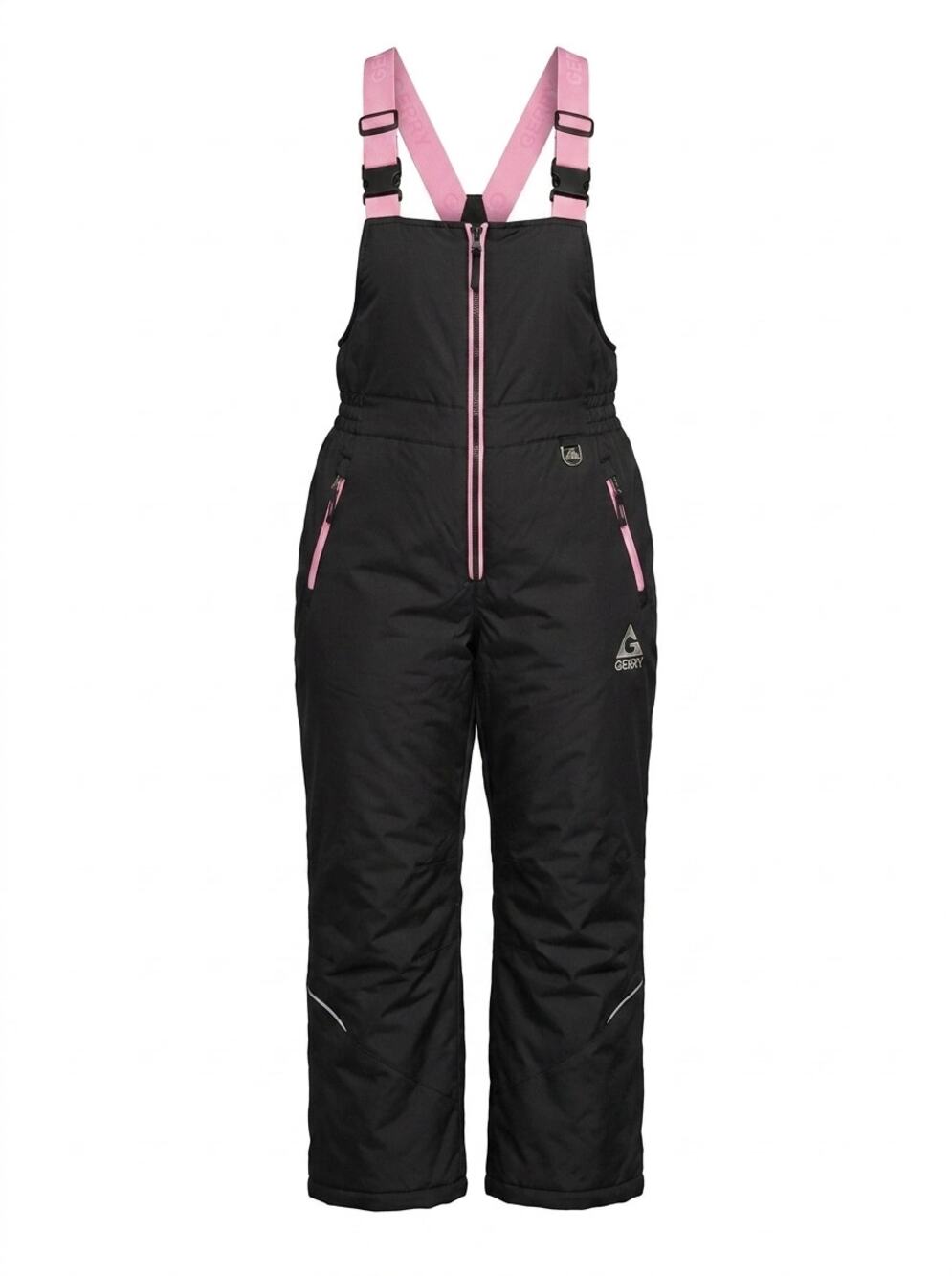 Gerry -5 Black Pink Insulated Ski Bib Snow Pants Overalls Women Size XS